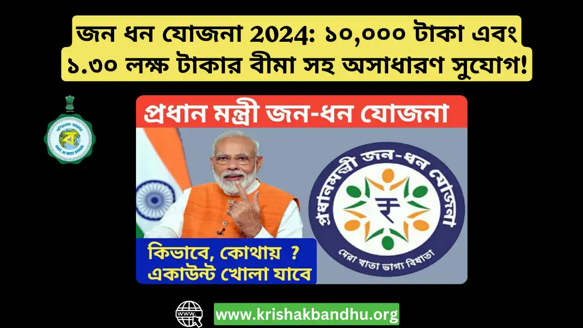 জন ধন যোজনা 2024: ১০,০০০ টাকা এবং ১.৩০ লক্ষ টাকার বীমা সহ অসাধারণ সুযোগ!