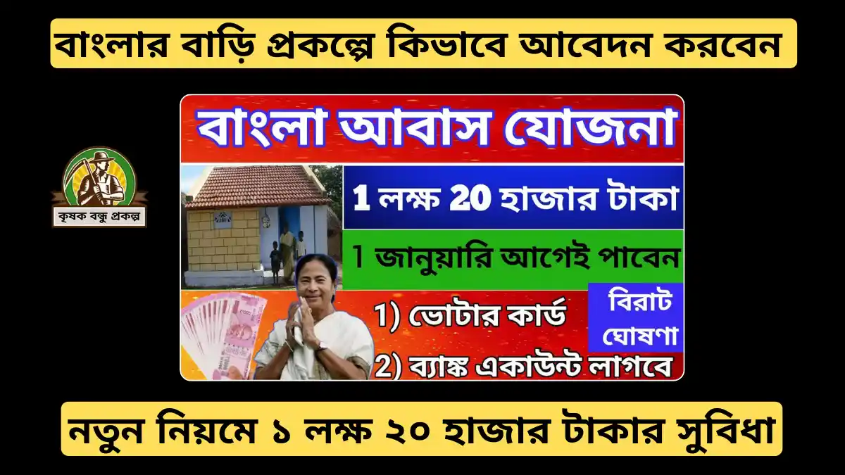 বাংলার বাড়ি প্রকল্প: নতুন নিয়মে ১ লক্ষ ২০ হাজার টাকার সুবিধা, সুযোগ পেতে এখনই জানুন সবকিছু!